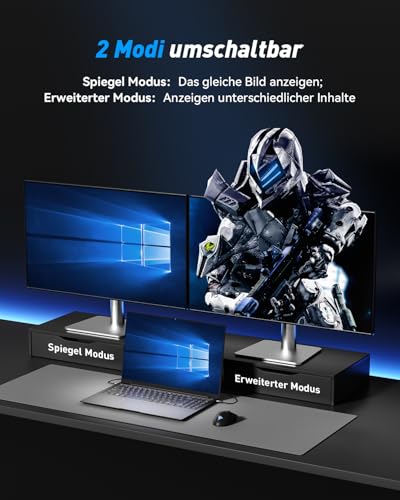 XAOSUN USB C auf HDMI Adapter,20Gbps 4K@120Hz Adapter USB 3.2 C zu HDMI 2.1,Typ C Thunderbolt 4/3 Unidirektional Konverter für MacBook Pro/Air,iPhone 17/16/15,Galaxy/HP/Dell,HDTV,Monitor,Projektor