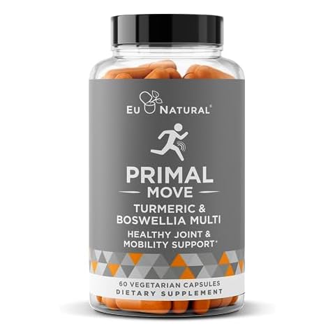 Primal Joint & Mobility Support - Advanced Joint Support Supplement for Women and Men - Turmeric, Boswellia, Ginger and Boron for Whole-Body Flexibility, Joint Health & Comfort - 60 Veg Soft Capsules Cover