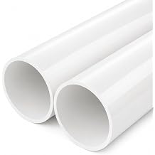 2 Pack 3 Inch PVC Pipe, 17in Precut SCH40, Garden