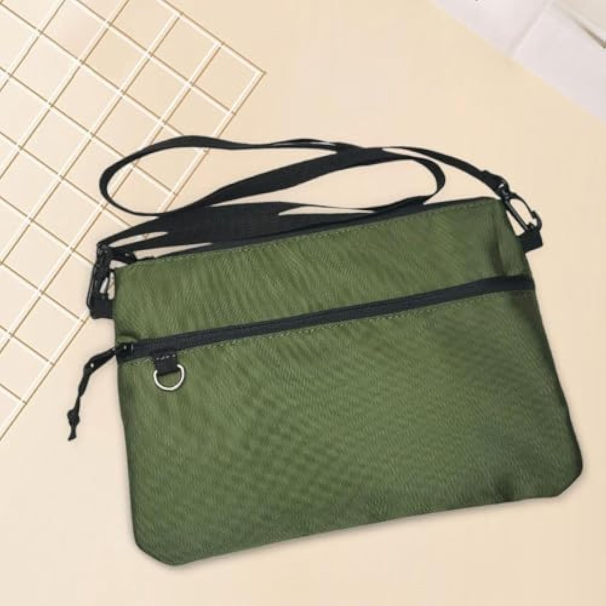 Men's Casual Adjustable Strap Shoulder Bag, Green