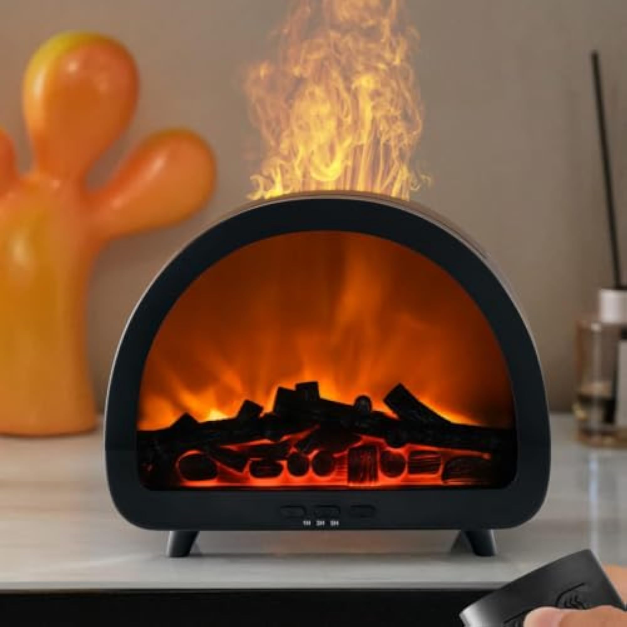 Tabletop Mist Humidifier with Flame Effect