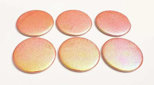 Katie Favors Set of 6 Iridescent Pocket Mirrors (Orange)
