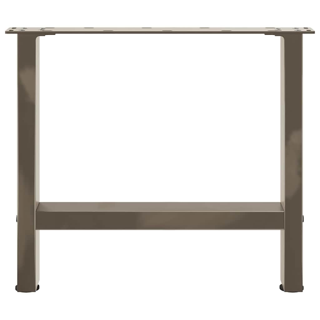 Patas de acero natural con recubrimiento en polvo, 2 unidades, 60 x (42 – 43) cm, patas de acero para muebles con patas niveladoras para salón y comedor, estables y antideslizantes, diseño