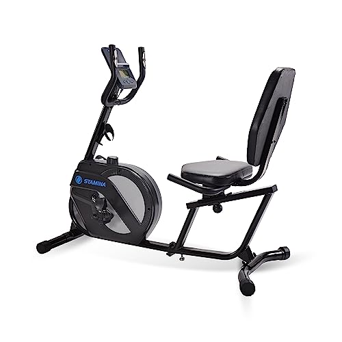 Stamina Recumbent Exercise Bike 1346 - Exercise Bike With Smart Workout App - Recumbent Exercise Bike For Home Workout - Up To 250 Lbs Weight Capacity #TOP11