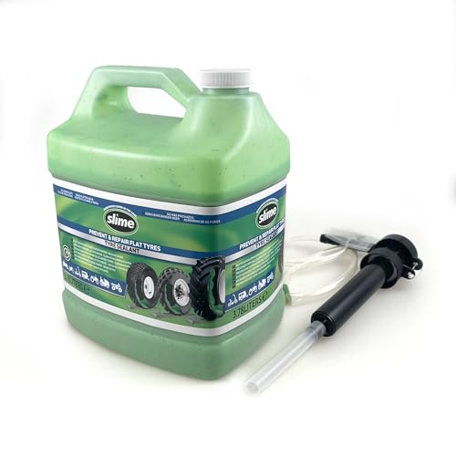 Slime 10206-5, Produit Anti-crevaison pour Réparation de Pneu avec Pompe, Convient aux Tracteurs,...