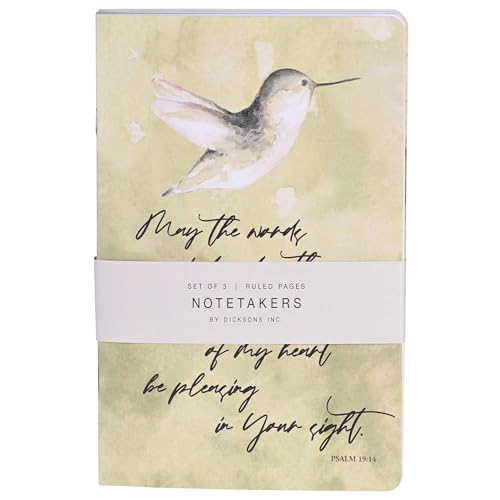 Cuadernos de notas inspiradoras Dicksons con papel de colibrí floral y acabados detallados
