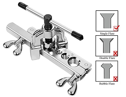 Loreso Brake Line Flaring Tool Set - 45 Degree Flares On 3/16"-5/8” Copper, Aluminum, Brass & Soft Steel Lines, Premium Brake Tool Line Flaring Set, For Brakeline Brake Repair #TOP4
