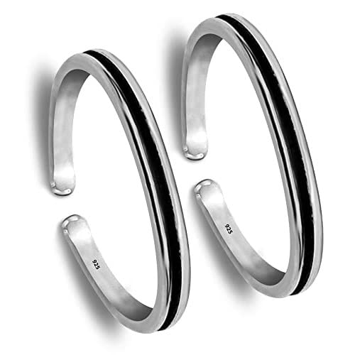 paavni 925 Sterling Silver Band Style(Oxidized) Toe Rings for Women | Pure Silver Toe Rings| Bichiya (silver toe ring) (Band Style, Regular)-picture-28