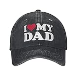 Gorras de Invierno Gorras de Navidad Que Amo a mi Padre Gorra de béisbol Vaquera desgastada Gorras lavadas Sombrero Vintage para Ejercicios al Aire Libre Regalo Gorra Snapback