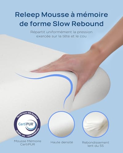 Oreiller Mémoire de Forme Frais 60x40 Releep