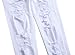 Enrica Men's Ripped Distressed Destroyed Straight Fit Washed Denim Jeans (449-2 White, 32)