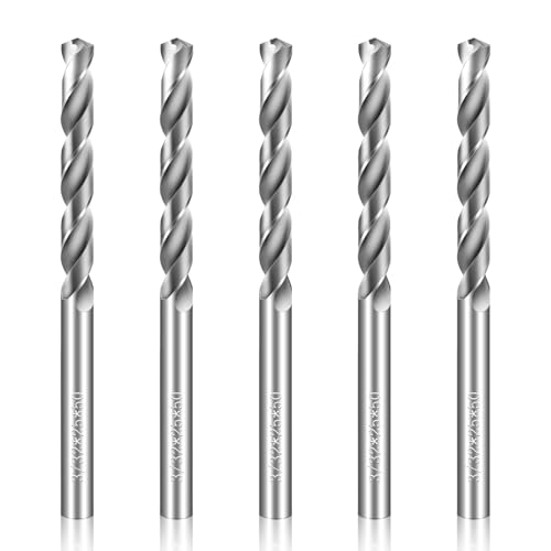 3/32" Drill Bits Solid Carbide Drill Bits, Tungsten Carbide Drill Bit Set, Metal Drill Bit Set for Stainless Steel Hardened Steel Cast Iron Alloy Copper, 5 Pcs