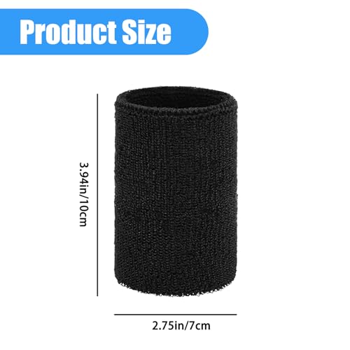 Pacote com 6 pulseiras para esportes e ginástica - faixas elásticas grossas para tênis, futebol, cor