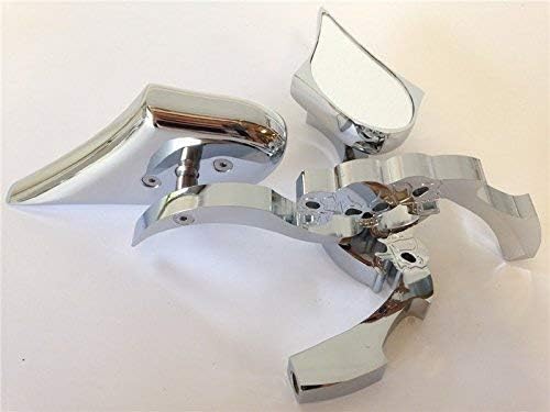 XKH- Motorcycle Black Billet Skull Blade Mirror Compatible with H-D Electra Heritage Sportster Glide [B00Y5MVI3M]