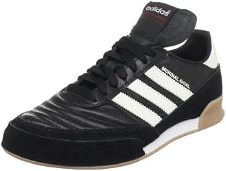 adidas Men's Mundial Goal Soccer Shoe, Black/White/White, 8.5 M US