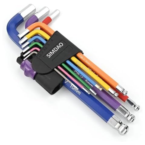 SIMDAO 9-Piece Metric Hex Key Set Cover