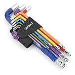 SIMDAO Metric Hex Key Set, 9Pcs Allen Key Set 1.5-10mm, Anti-Slip Long Ball End Hex Wrench Set, for Disassembly and Maintenance of Mechanical Equipment Vehicles, with Color Coding - Imperial…
