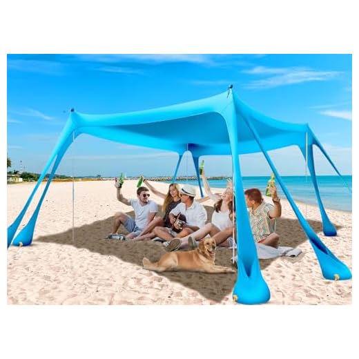Best cloth beach umbrella Vilupvie 11x11FT Beach Tent Sunshade Canopy