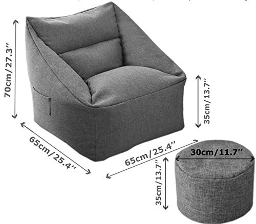 UXZDX Comfy Lazy Bean Bag Sofa Cover #TOP13