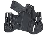BLACKHAWK 422034BK-R Leather Tuckable Pancake Holster, Black, Size 34