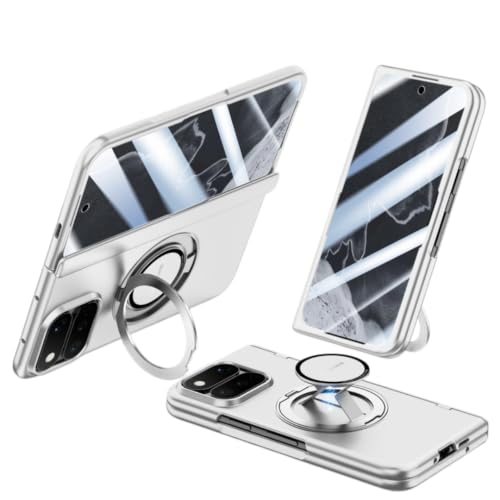 �Ή� Pixel 11 Pro Fold �P�[�X �K���X�t�B�����t�� 360�x��]�����O �c�u�� MagSafe�Ή� �S�ʃJ�o�[,�V���o�[(����) | �O�[�O�� �s�N�Z�� 11 Pro Fold �Ή� �t���J�o�[ ��ʕی�K���X�t�B�����t�� ���ʃJ�o�[ �q