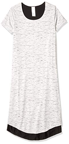 ExOfficio Women's Wanderlux Reversible Tee Dress, Platinum Marl/Black, Large