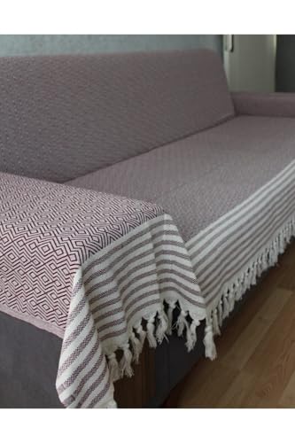 Pamuklu Koltuk Örtüsü bordo 300 x 180