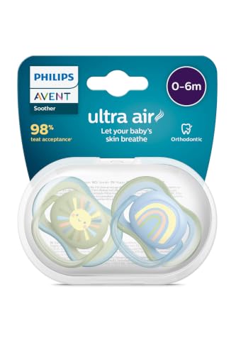 Philips Avent Ultra Air Pacifier 0-6M BOY X2