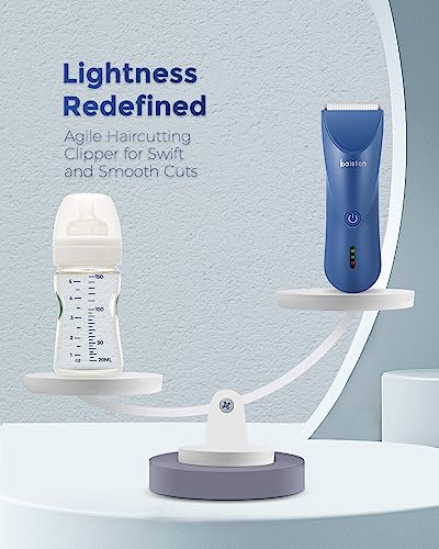 Baistom Baby Hair Clippers, Quiet Hair Trimmer For Kids, Waterproof Rechargeable Cordless Baby Hair Cutting Kit For Infant And Toddler (Blue) #TOP5