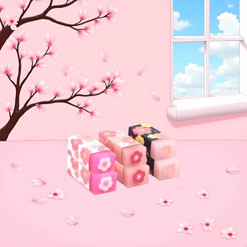 3 Pcs Pink Lovely Cherry Blossoms Rubber Erasers of Sakura Petal Sketch Painting Pencil Correction Tool School Office Stationery Supply Standard Pencil Erasers - Image 3