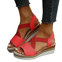Sandales Femme Été Compensées Antidérapantes – Sandales Marche Plage Boho Confort Grandes Tailles