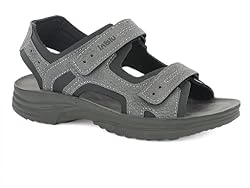 Inblu Sandali Uomo Trekking Sportivi Regolabili a Strappo, Grigio, 43 EU