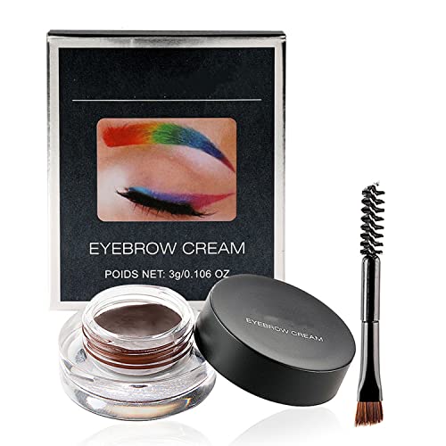 Melemando 12 Color Eyebrow Cream, Long Lasting Eyeliner Waterproof Colorful Eyebrows Pomade Gel, Smooth Eye Brow Makeup Cosmetics With Eyebrow Brush (#06 Daffodil） #TOP7