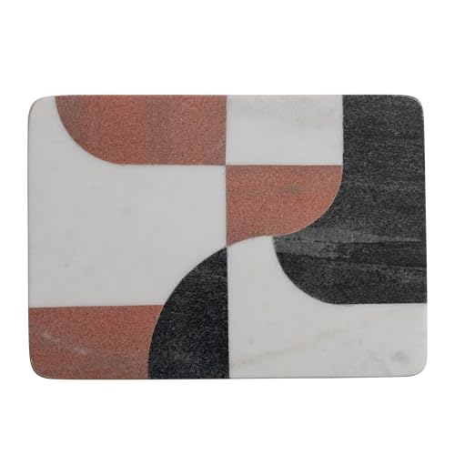 Tabla de cortar rectangular de mármol con diseño abstracto miniatura 3