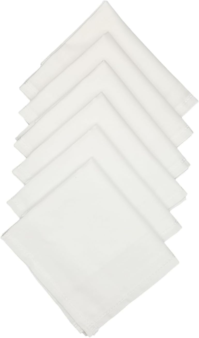 JOHNNIE BOY Premium Cotton Solid Handkerchief for Men and Boys | Super Absorbent & Fashionable Skin Care Hanky Rumal Handkerchiefs