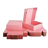 Soxuding Pink Shipping Boxes 6x6x2in - Pack of 20 Recyclable Small Cardboard Corrugated Mailer Boxes For Small Business Packaging Shipping Gift Boxes