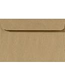 6 x 9 folleto sobres – 100% reciclado – Bolsa de la compra, color marrón (1000 unidades.)