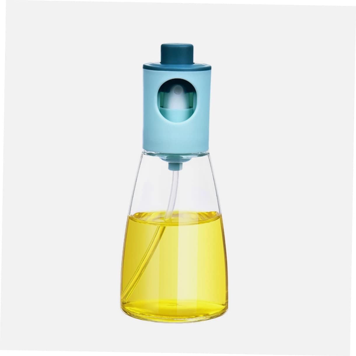MAGICLULU 2Pcs Glass Oil Spray Bottles Press Type Kitchen Oil Dispenser for Controlled Cooking for Salad Bbq Air Fryer Use