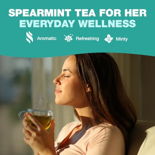 Image of HANDPICK Spearmint Tea (100 Tea Bags) Fresh Natural Mint Leaves, Non GMO