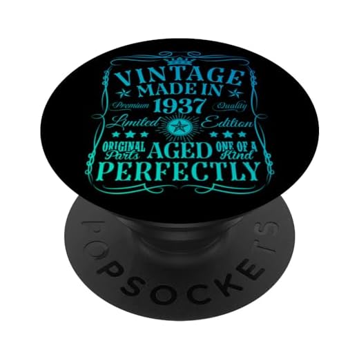 Decoraciones vintage de 87 cumpleaños vintage de 1937 87 cumpleaños PopSockets PopGrip Intercambiable