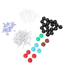 Generic Molecular Model Kit, 57 Atoms and 56 Cells Chemistry Building Kit, Color Coded Components with Portable Design, Ideal for Organic Inorganic Biochemistry, Students & Teachers