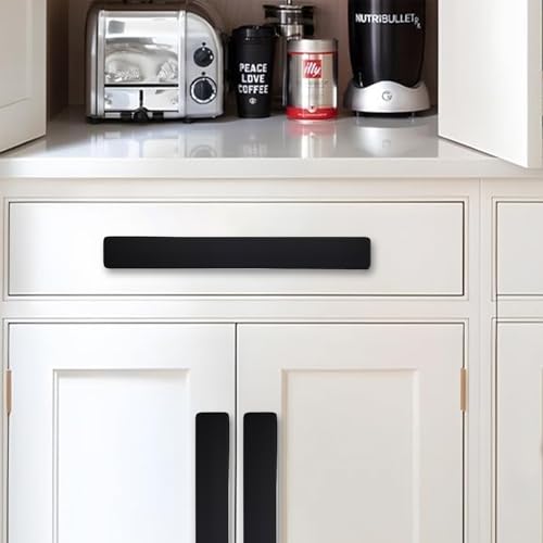 LONHECAN 8-Inch Matte Black Cabinet Pulls 10 Pack - Vintage Handles for Kitchen Cabinets, Cupboards, Drawers & Bathroom Hardware by LONHECAN - Used condition - Image 3