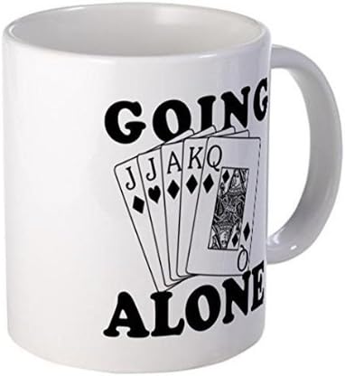 Taza de 11 onzas – Taza Euchre Going Alone/Loner – S White