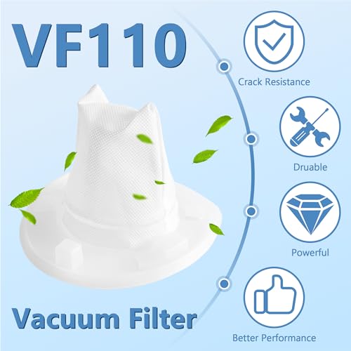 9 Pack Filter Replacement for Black and Decker Power Tools VF110 Dustbuster Cordless Hand Vacuum CHV1410L CHV9610 CHV1210 CHV1410 CHV1510 BDH2000L, 90558113-01