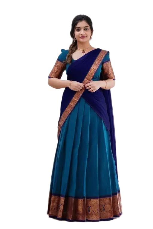 Bridal Bliss Dhavni Set Dhavni Set Half Saree_Siya Morpich_navyblue 11_06_0412-image-13