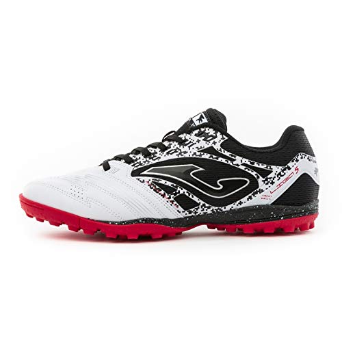 Joma Liga 5 Artificial Turf, Synthetic Grass, Hard Ground, Soccer, Lacrosse, Field Hockey Shoe (White/Black, Numeric_7_Point_5) #TOP1