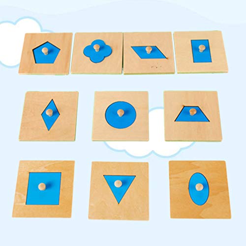 STOBOK 10Pcs Mini Blocos de Geometria Knobbed Jogos Família Soquete de Cilindro Montessori para Bebê