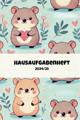 Quokka Hausaufgabenheft 2024/25 / Quokka Schulplaner & Notizbuch – Motivierende Lernhilfe: Inklusive