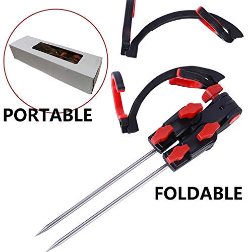 Bank Fishing Rod Holder Ground For Bank Fish Pole Holder, Hold 2 Rods/Poles, Bank Fishing Rod Rack Stand,Fish Pole Holder For Beach, For Men, Equipment,360 Degree Adjustable-1 Pack #TOP3