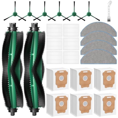 25 Pcs Replacement Parts for iRobot Roomba 104/105 Vac/ 105 Combo/ Q052 Robot Vacuum, Q0520 105 Accessories Include 2 Main Brushes, 6 Filters, 6 Dust Bags, 6 Side Brushes, 4 Mop Pads, 1 Clean Brush by Zeekech - Used condition - US$27.54